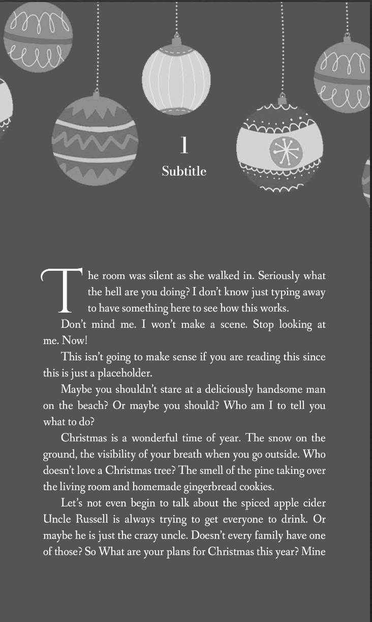 Book Formatting